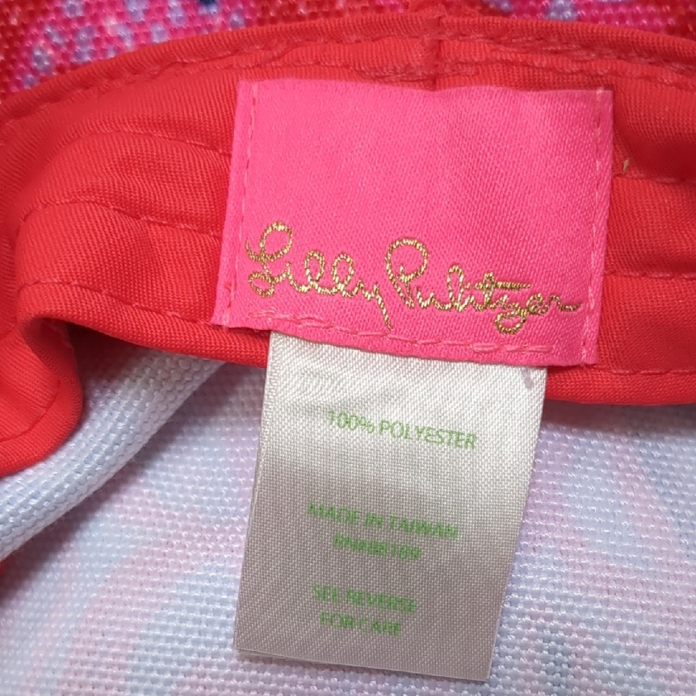 Lilly Pulitzer NWOT Sun Hat Ruby Red Wild Times - Picture 6 of 7